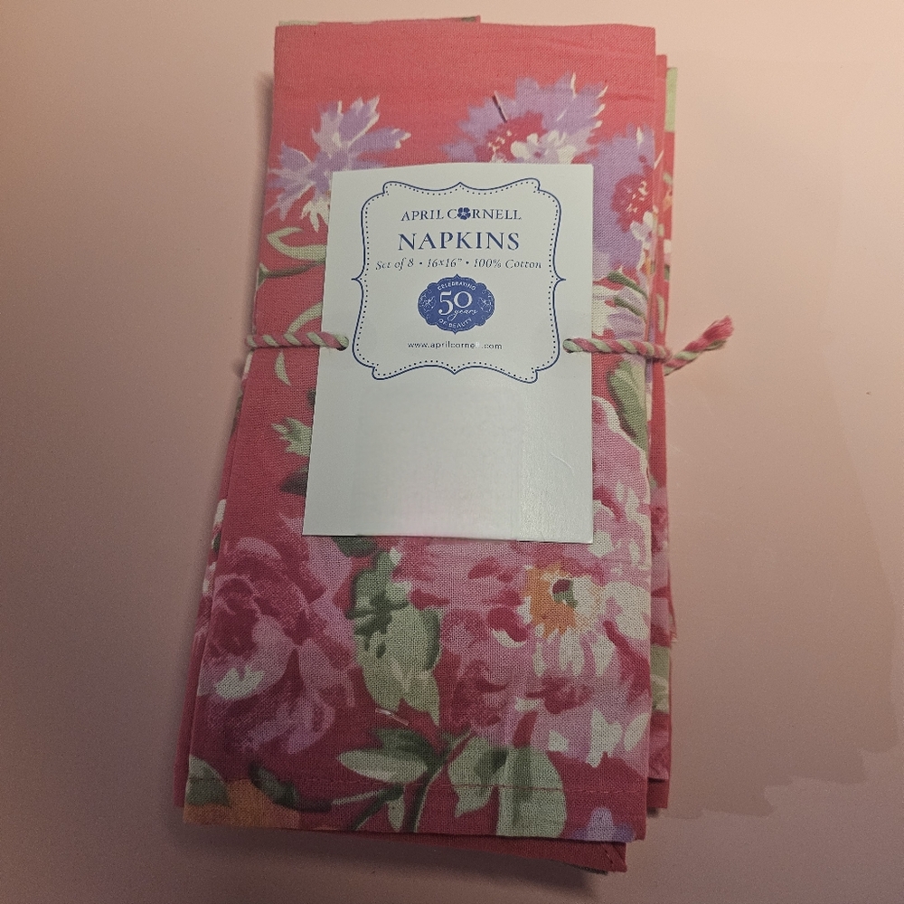 Cottage Rose Pink 8 Napkins
